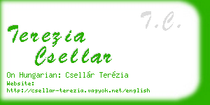 terezia csellar business card
